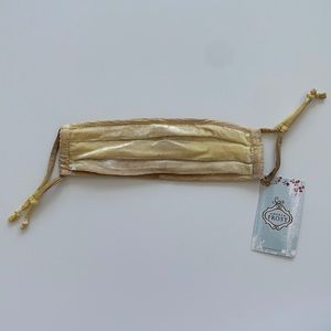 Yellow and Tan Velvet Face Mask
